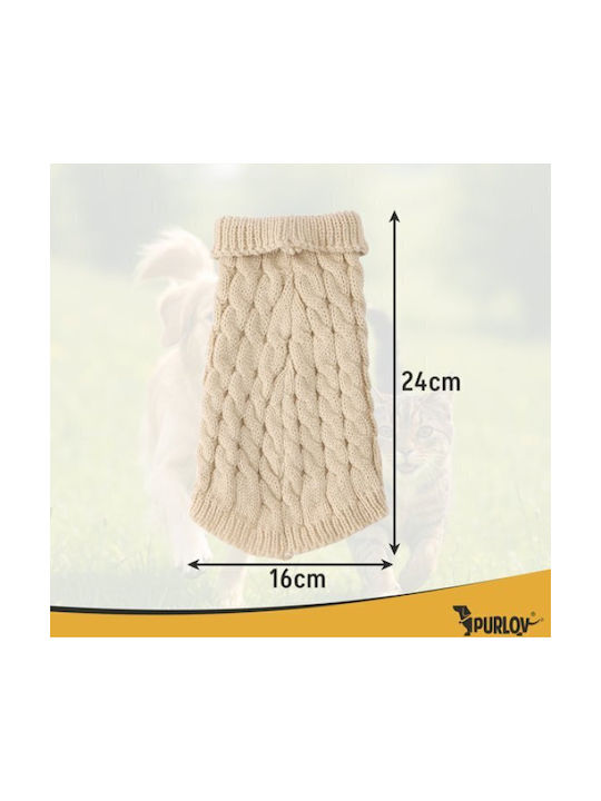 Purlov Dog Cat Clothes Size S Beige 26216 18375-0