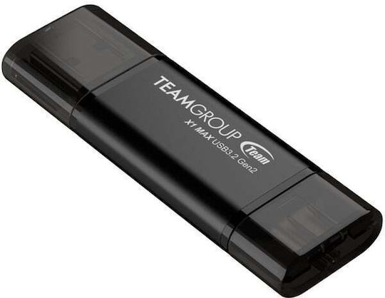 TeamGroup X1 Max 128GB USB 3.2 Stick με σύνδεση USB-A & USB-C Μαύρο