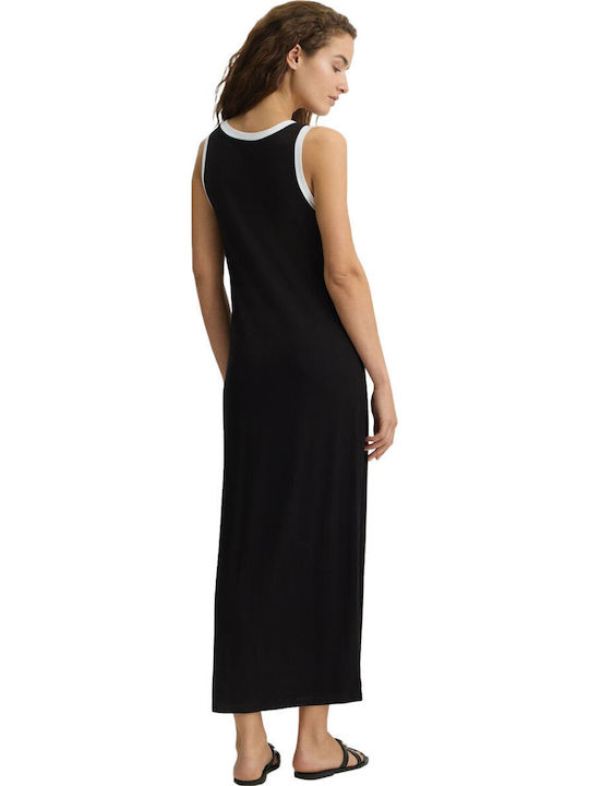Summer Maxi Dress with Tearing Black