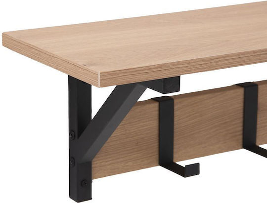 Fylliana Стенна Закачалка Fl2230 Метална 4 Места Черна 80x20x20cm