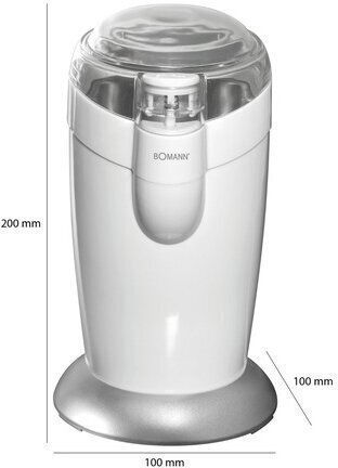 Bomann KSW 446 CB Elektrischer Kaffeemühle 120W mit einer Kapazität von 40gr Weiß