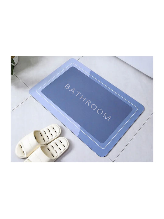 Non-Slip Bath Mat Microfiber AT7165 Navy Blue 58x38cm