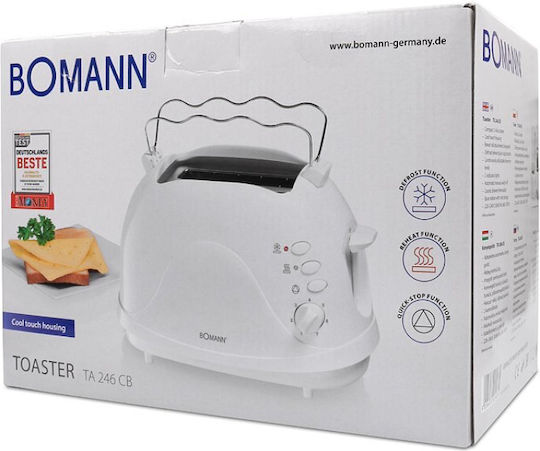 Bomann TA 246 CB Φρυγανιέρα 2 Θέσεων 700W Λευκή