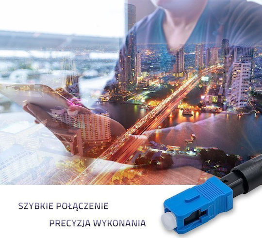 Qoltec Qoltec Sc Upc Оптичен Влакнест Бърз Конектор Singlemode 0.9 Опаковка 10 Бройки