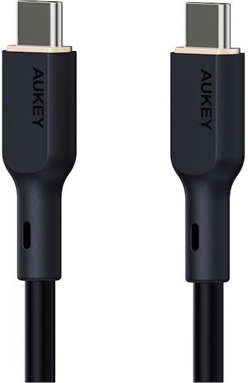 Aukey Редовна USB 2.0 Кабел USB-C мъжки - USB-C мъжки 240W Черен 1.8м (CB-SCC242)