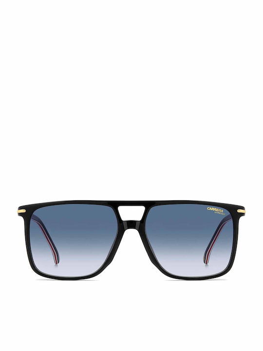 Carrera Unisex Sunglasses With Black Horn-Rimmed Frame And Grey Lens 366/S OIT/08