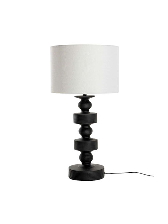 InTheBox Plastic Table Lamp for Socket E27 with White Shade and Black Base