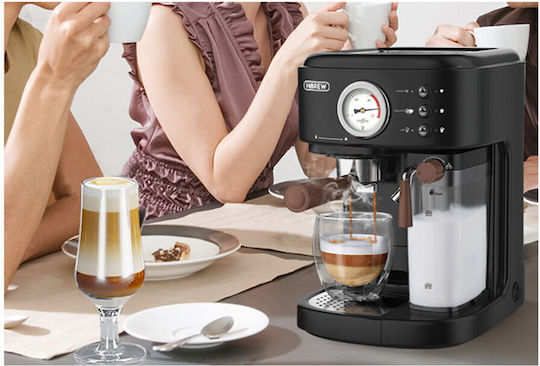 Hibrew Mașină de Espresso 1250W Presiune 19bar pentru Cappuccino Neagră H8A