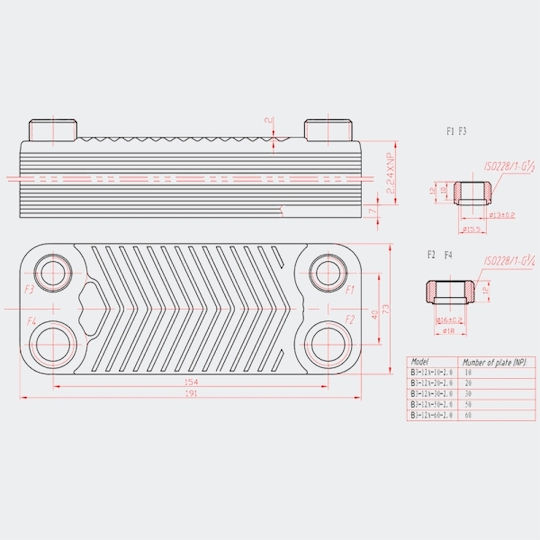 Wiltoc 50671 Heat Exchanger for Heat Pump