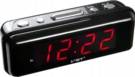 Tabletop Digital Clock with Alarm Black AT00001562