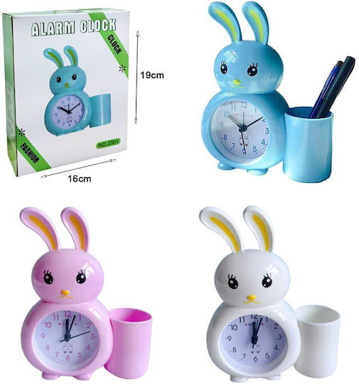 Molesvothiki Tabletop Clock with Indicators with Alarm Clock Pink