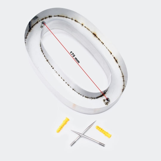 Wiltoc Πινακίδα με Αριθμό 0 σε Ασημί Χρώμα 20cm 60867