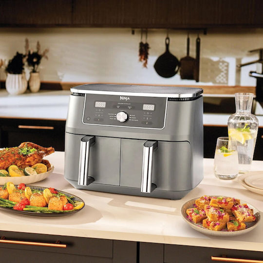 Ninja Foodi Max Dual Zone Air Fryer with Double Detachable Bucket 9.5lt Black