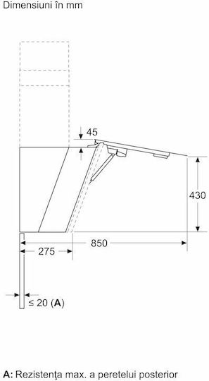 Bosch Șemineu Hotă 89cm Negru