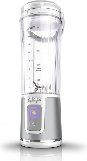 Ninja Blast Μπλέντερ με Πλαστική Κανάτα 530 ml 7.4V White