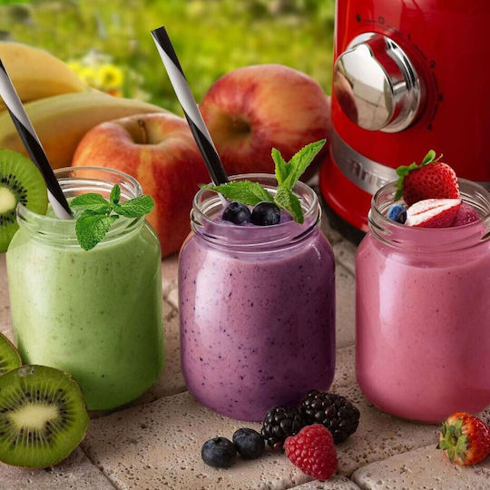 Ariete Moderna Blender Cu Cană Din Sticlă 1,5 L Putere 1000W Roșie