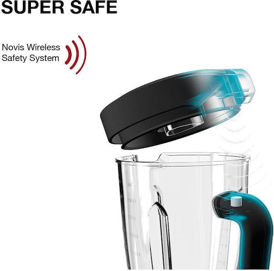Novis ProBlender Mixer mit Tritan Kanäta 1,9 l 1400W Silber