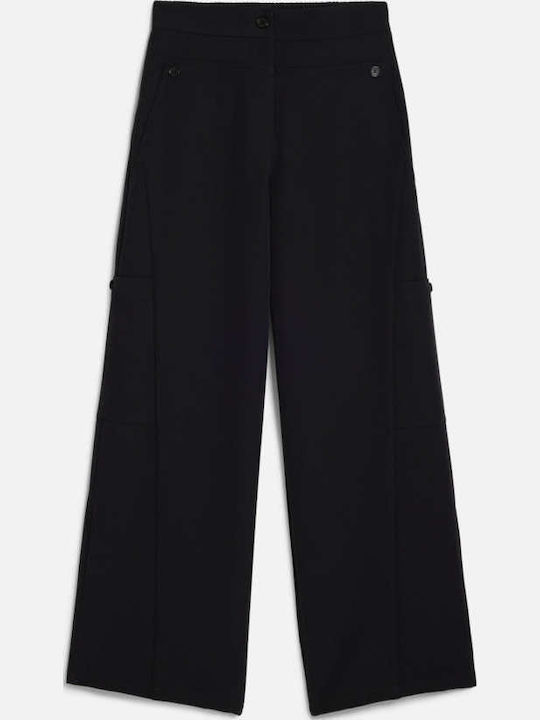 Late Dama Tesatura Pantaloni Negru