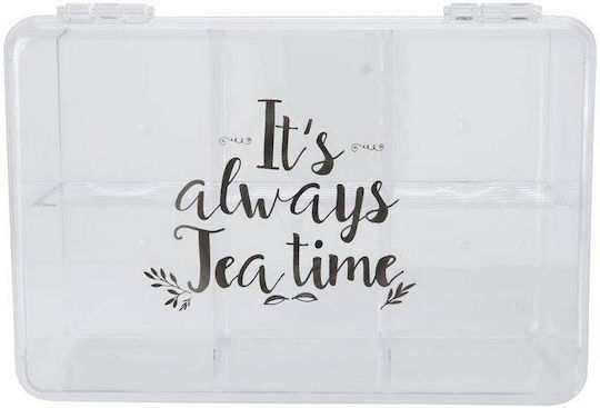 Excellent Houseware Caseta pentru Ceai cu capac Plastic Transparent 15x8.5x21.5cm Excellent Houseware Caseta pentru Ceai cu capac Plastic Transparent 15x8.5x21.5cm