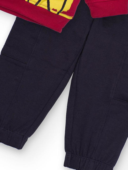 Kids Sweatpants Set Red 2pcs