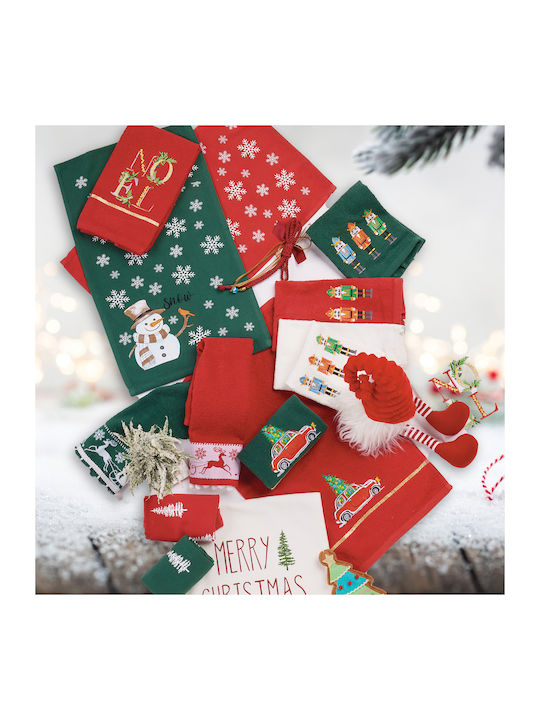 Das Home Christmas Set Weihnachtliche Servietten Stoff Grün L50xB30cm. 2Stück
