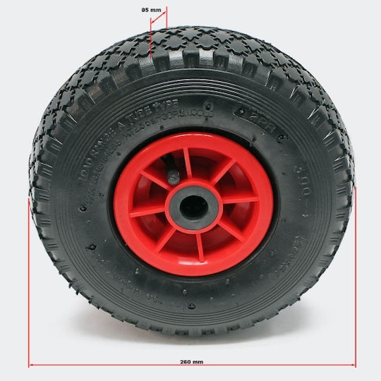 Wiltoc 50126 Ρόδα Πλαστική για Καρότσι 85mm