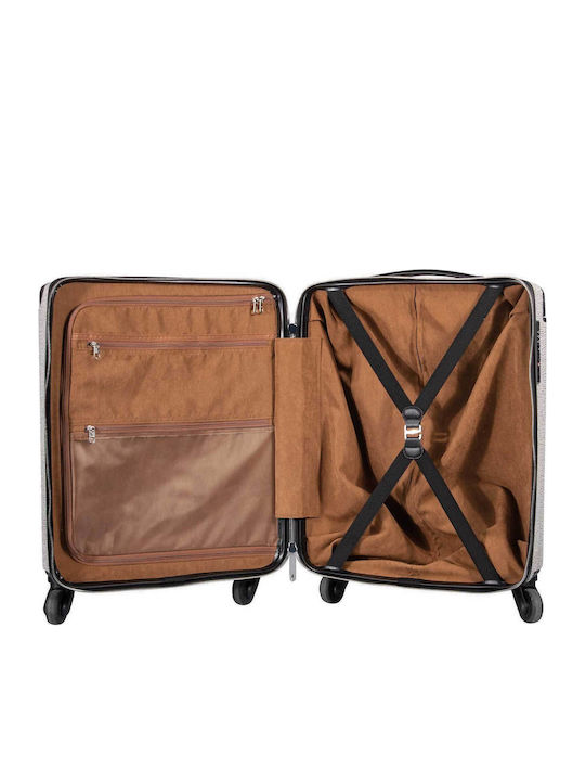 Das Home Greenwich Polo Club Cabin Hard Suitcase Grey with 4 Wheels Height 55cm