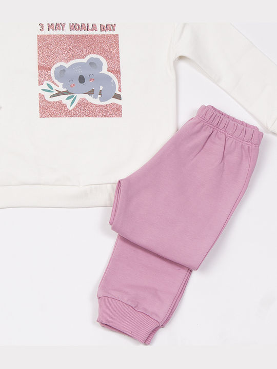 Kids Sweatpants Set White 2pcs