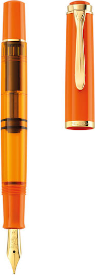 Pelikan Classic M200 Stilou Portocaliu Cu Cerneală Roșie