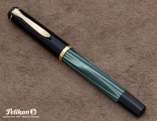 Pelikan Classic M200 Stilou Broad din Otel cu Cerneală Albastră