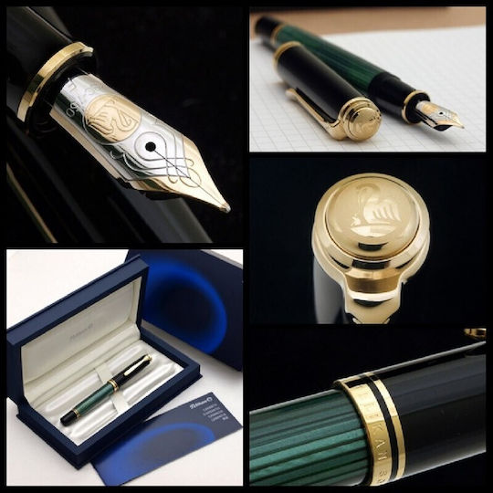 Pelikan Souveran M800 Писалка Широка с Червено Мастило