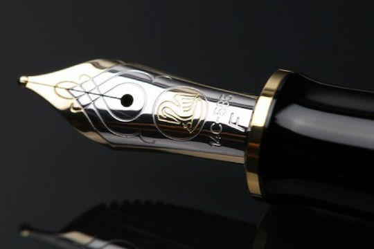 Pelikan Souveran M600 Πένα Γραφής Broad με Μαύρο Μελάνι