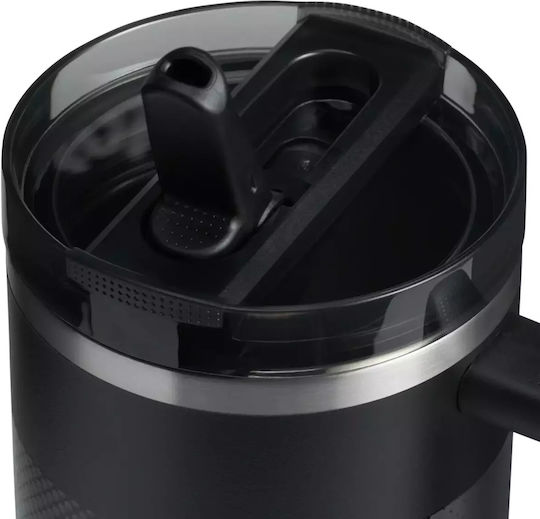 Stanley Flip Handled Tumbler Thermos Stainless Steel 1.18lt Black Fade with Straw and Handle