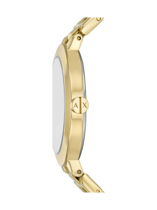 Armani Exchange Γυναικείο Ρολόι 36mm Μπαταρίας με Χρυσό Μεταλλικό Μπρασελέ