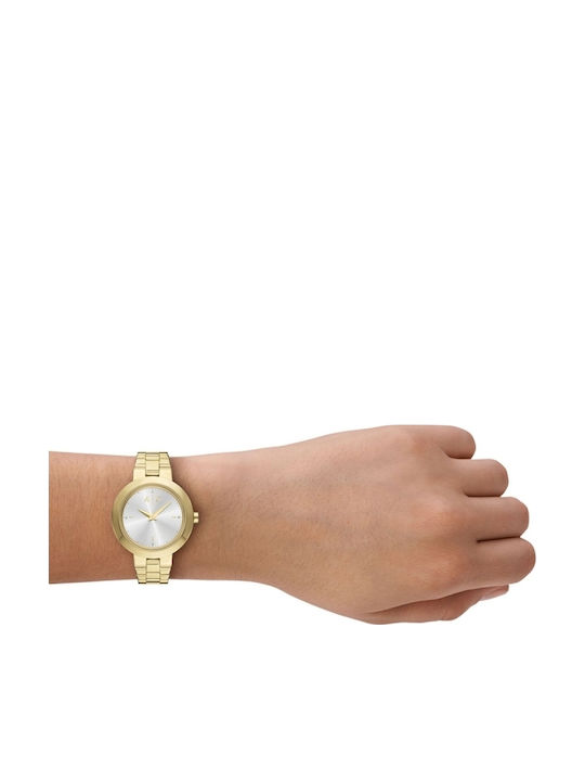 Armani Exchange Γυναικείο Ρολόι 36mm Μπαταρίας με Χρυσό Μεταλλικό Μπρασελέ