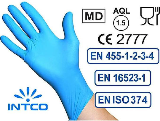 INTCO Nitrile Examination Gloves Blue 100pcs