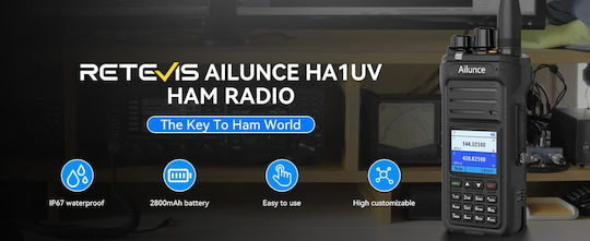 Retevis HA1UV Funkgerät UHF/VHF 5W mit Farbdisplay