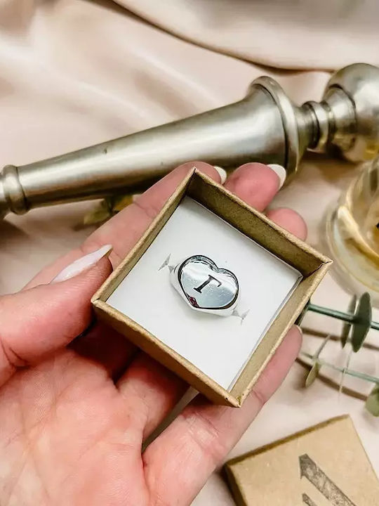 Пръстен Севалие Сърце Неръждаема Стомана Heart Seal Silver