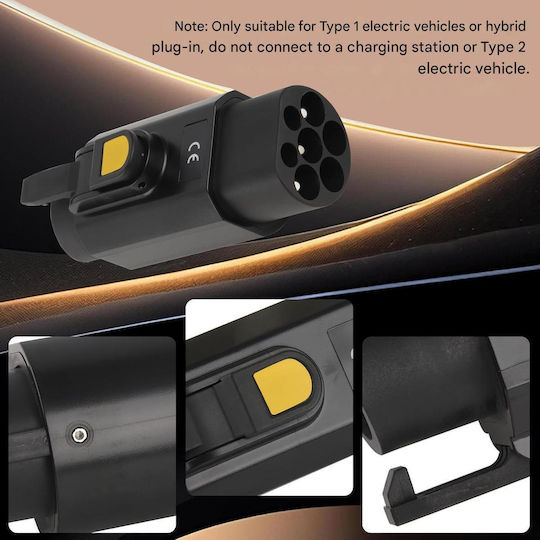 Adaptor Priză EV De La Tip 2 La Tip 1 Adaptor De La IEC 62196 La SAE J1772 32A Pentru Mașini Electrice Hibride Monofazat Cod Produs 3579