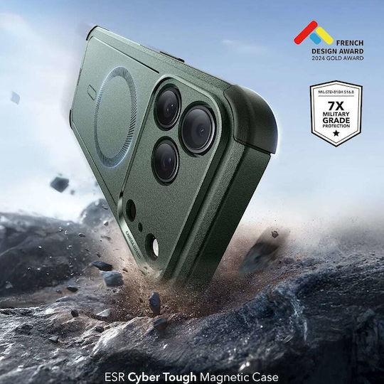 ESR Cyber Halolock Umschlag Rückseite Silikon Grün (iPhone 17 Pro)