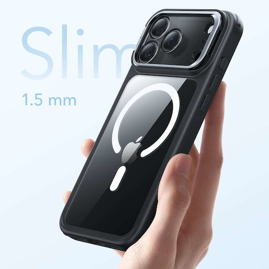 ESR Classic Hybrid Halolock Kickstand Back Cover Metallic Transparent (iPhone 17 Pro)