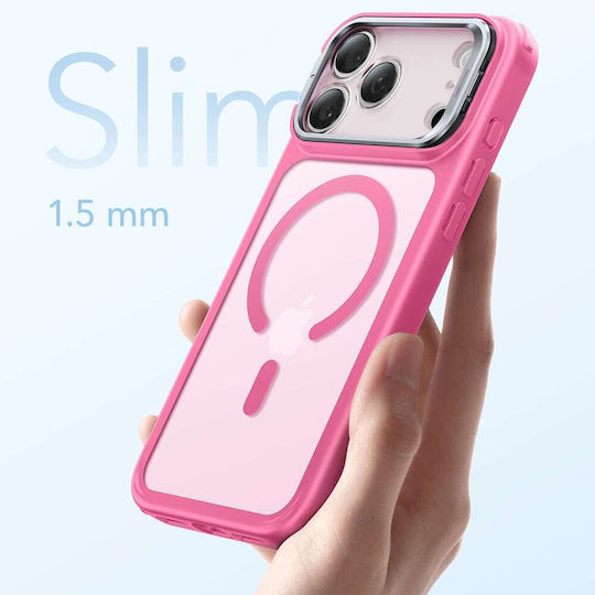 ESR Classic Hybrid Halolock Kickstand Umschlag Rückseite Metallisch Rosa (iPhone 17 Pro)