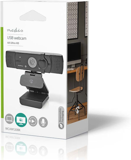 Nedis Web-Kamera Full HD 1080p Schwarz WCAM120BK