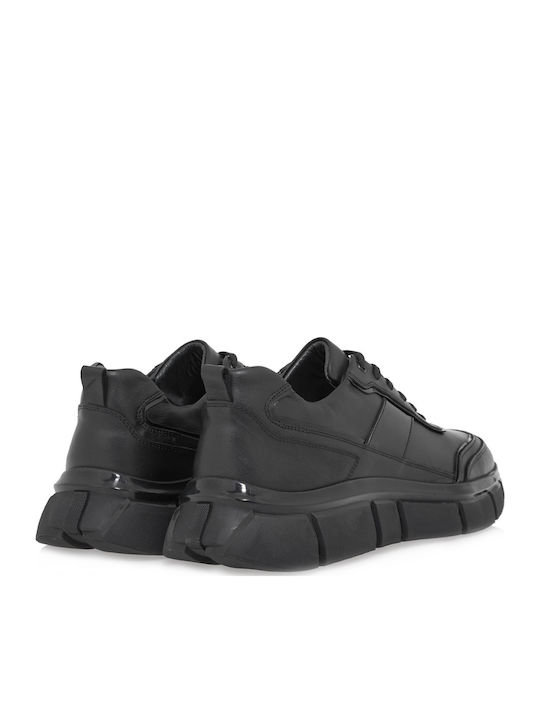 Sneakers Μαυρο Δερμα