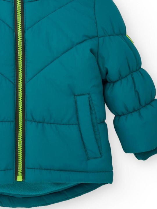 Παιδικό Casual Μπουφάν με Επένδυση & Κουκούλα Green