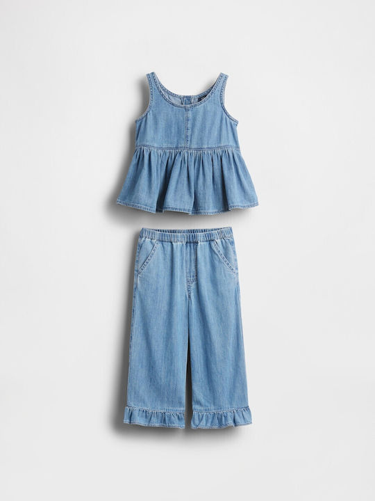 Set pentru copii cu pantaloni Iarnă 2buc Medium Wash