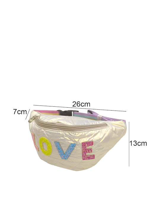 Gift-Me Kinder Bauchtasche Weiß 26cmx13cmx7cmcm