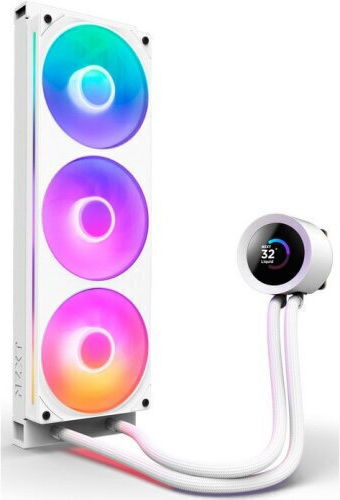 NZXT Kraken Plus v2 Water Cooling AIO CPU With 3 Fans 120mm And RGB Lighting White