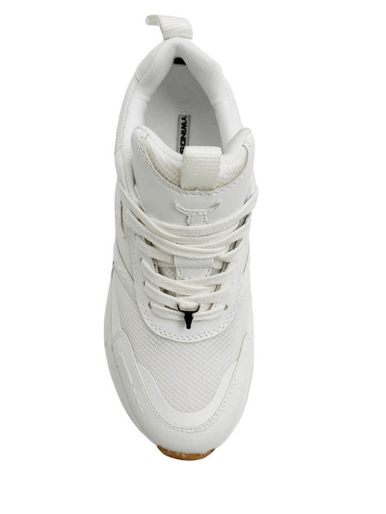Knockout Met Damen Sneakers Gold-Weiß Gold