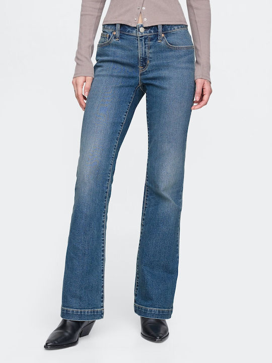 Niedrig tailliert Damenjeans in Schlanker Passform Medium Wash
